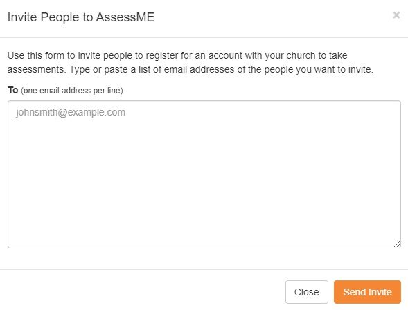 AssessME Invite Screenshot