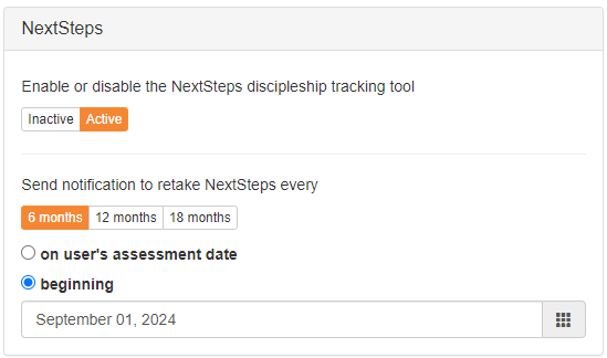 NextSteps configuration by AssessME.org.