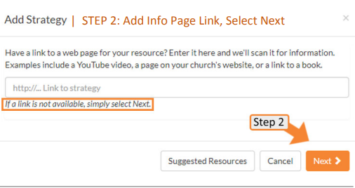 Add discipleship equipping strategy process within NextSteps Discipleship Tracking Program by AssessME.org.