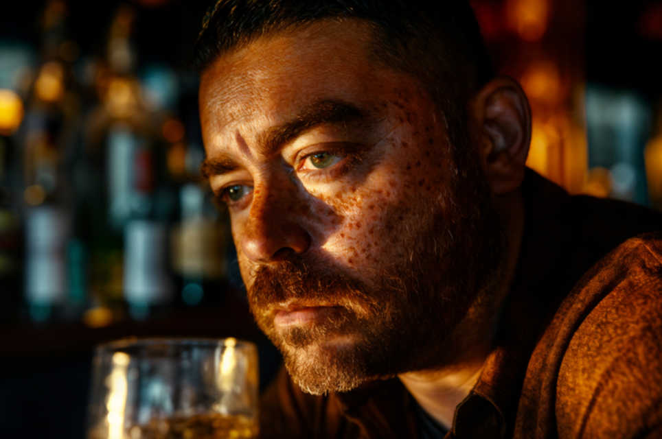 Man experiencing negative felt needs.